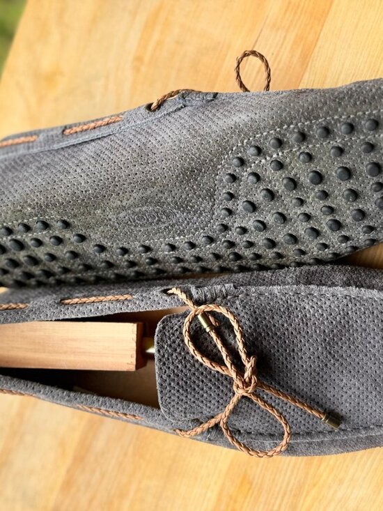 Tod’s Men\'s Suede Loafers Gray Men’s Size 10 US Made in Italy main image 7